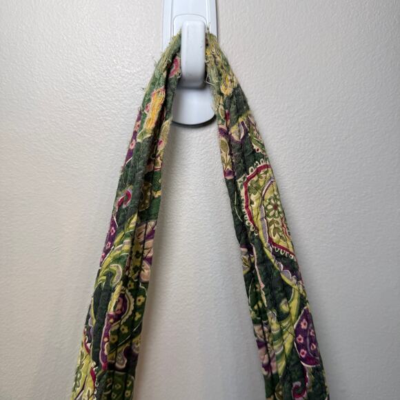 Vera Bradley Chelsea Green Paisley Print Zip Shoulder Bag Purse - Picture 5 of 10